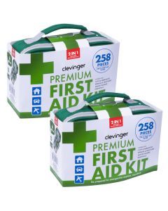 2x 258pcs Premium First Aid Kit - Emergency Medical Set for Work/Offices/Family