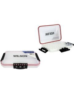 Small Wilson Deluxe Waterproof Fishing Tackle Tray - Worm Proof Tackle Box