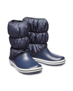 Crocs Womens Winter Puff Boots - Navy/White