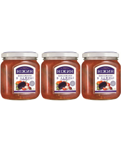 3x 450g Ukrainian Roasted Eggplant Relish Spread in Adjika Sauce (Baklazhany v Adzhytsi) - Bulk Pack