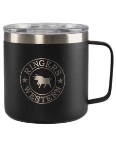 Ringers Western Brew Mug 414ml Stainless Steel Insulated with Lid in Black