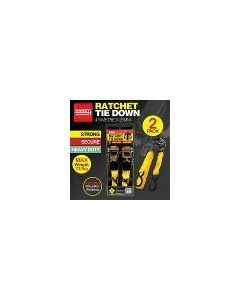 Ratchet Tie Down 2 Pack 25mm x 4.5m