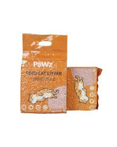 Pawz 2.5kg Tofu Cat Litter Clumping Flushable Fast Super Absorbent Peach x12