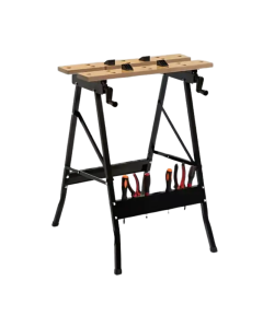 Folding Woodworking Workbench Tool Table with Storage