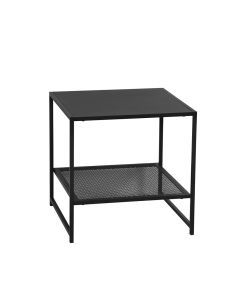 Levede Side Table Sofa End Table Open Design Steel Shelf Compact Storage 2-Tier