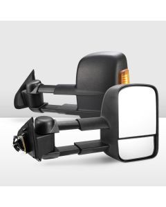 SAN HIMA Extendable Towing Mirrors Gen1 for Nissan Navara D23 NP300 2015-Current Black