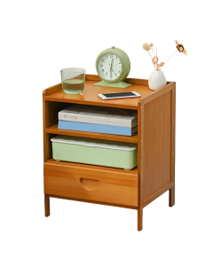 Bedside Table Rectangular Shape - Tan Color