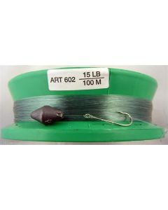 6 Inch Hand Caster Pre Rigged with 100m of 15lb Mono Fishing Line