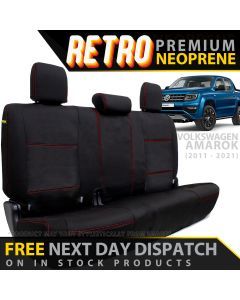 Volkswagen Amarok Retro Premium Rear Row Seat Covers (In Stock)