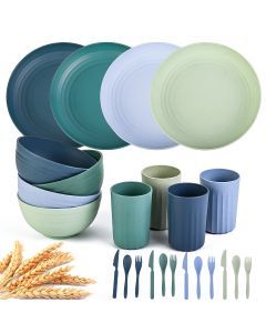 Colorful Plastic Camping Cutlery Set (24pcs)