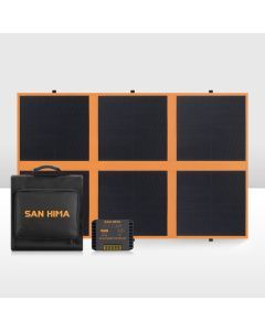 San Hima 12V 160W Folding Solar Blanket Flexible Blanket Kit Camping Charger