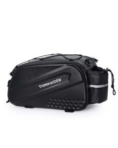 14L Bicycle Hard Shell Hunch Waterproof PU Bike Tail Bag Black