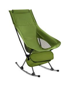 Foldable Camping Rocking Chair Green