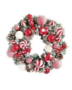 Classic Flocked Christmas Wreath Door & Wall Decor