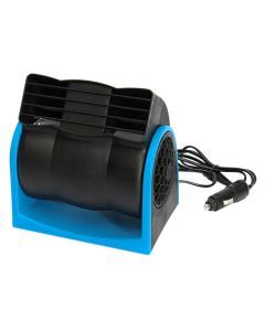 12V Adjustable Car Air Conditioning Fan Dual Speed Silent Cooling Fan Blue