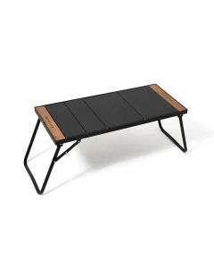 Camping IGT Folding Portable Wood And Grill Table Black