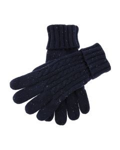 Dents Fareham Mens Cable Knit Gloves - Royal Blue (Thick Warm Winter)