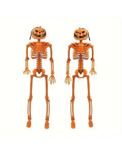 Halloween Pumpkin Skeleton Props (2Pcs)