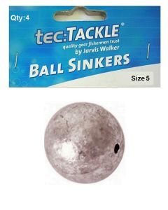 4 x Jarvis Walker 5 Ball Sinkers - Pre Packed 5 Ball Fishing Sinkers