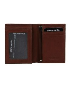 Pierre Cardin Mens Rustic Genuine Leather RFID Wallet - Brown