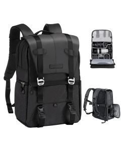 Camera Backpack for Camping Black