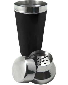 Vin Bouquet 700ml Stainless Steel Cocktail Shaker w/ Strainer - Silver/Black