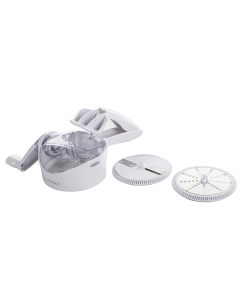 Savannah Multi Rotary Grater & Slicer - White/Stainless Steel (2 Blades)