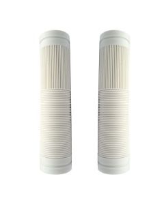Bulletproof Coloured Rubber Mountain Bike Grips 130mm with Closed Ends White