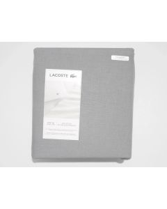 Lacoste Cotton Blend Twin Bed Sheet Set (Oversized Australian Single) in Chambray Grey