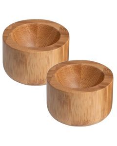 2pc Euroline 5cm Bamboo Boiled Egg Cups Holder/Stand Kitchen Tableware NTRL