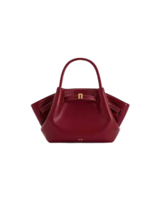 Women's Canvas Brown Mini Crossbody Shoulder Bag (Wine Red)