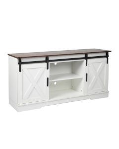 Levede TV Cabinet Entertainment Unit Stand Wooden Table Sliding Barn Door 150cm