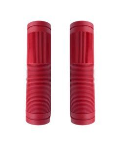 Bulletproof Coloured Rubber Mountain Bike Grips 130mm with Closed Ends Red