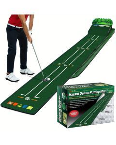 Golf Putting Mat with Ball Return with 3-Hole Design