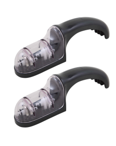 2x Savannah 19cm Duo Roll Knife Sharpener - Black (Diamond Steel)