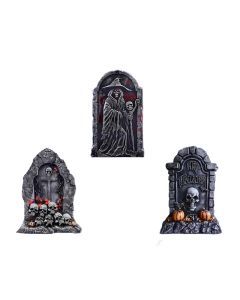 Halloween Tombstone Yard Set 6pcs with 12 Stakes