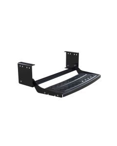 Single Black Steel Caravan Step with Steel Tread