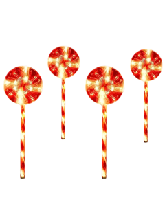 Luminous Lollipops: Festive Christmas Garden Lights Set