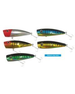 Jarvis Walker 65mm Popper Lure Pack - 5 Pack of Hard Body Fishing Lures