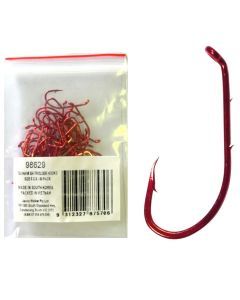 50 Pack of Tsunami Size 6 Red Chemically Sharpened Baitholder Hooks