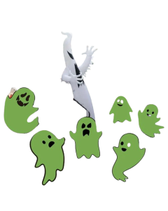 NNTM Illuminate Your Garden with 6 Luminous Ghost Yard Stakes! Elevate Your Halloween, Garden, and Outdoor Decor