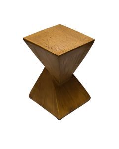 Concrete Side Table Faux Marble Pedestal Stand