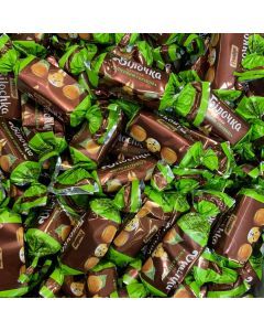 1.4kg Prestige Bilochka Chocolates w/ Hazelnut (Belochka Tsukerki) - 1 Bulk Box (Product of Ukraine)