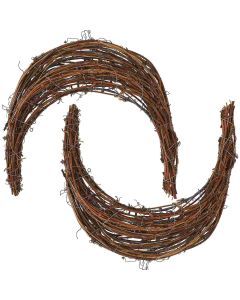 Moon Shaped Rattan Wreath Frames