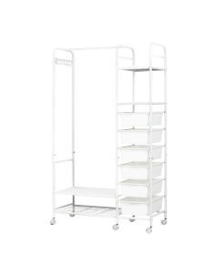 Levede Heavy Duty Metal Clothes Rail Rack Garment Stand Steel Open Wardrobe 94cm