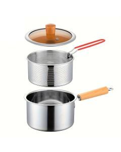 Cookware Set with Stainless Steel Frying Basket