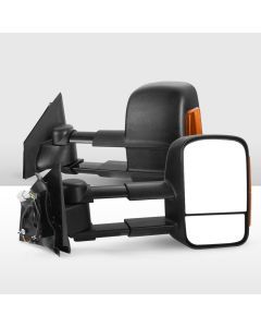 San Hima Extendable Towing Mirrors Gen1 for Mazda BT-50 2012 to Mid-Year 2020 Black