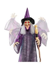 Voice-Activated Glowing Witch Ghost Halloween Decor