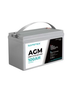 Safetex AGM Battery 100ah 12V Deep Cycle Mobility Scooter Golf Cart RV Camping