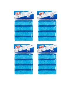 4x Zilch 10cm Sponge Scourer 4pk